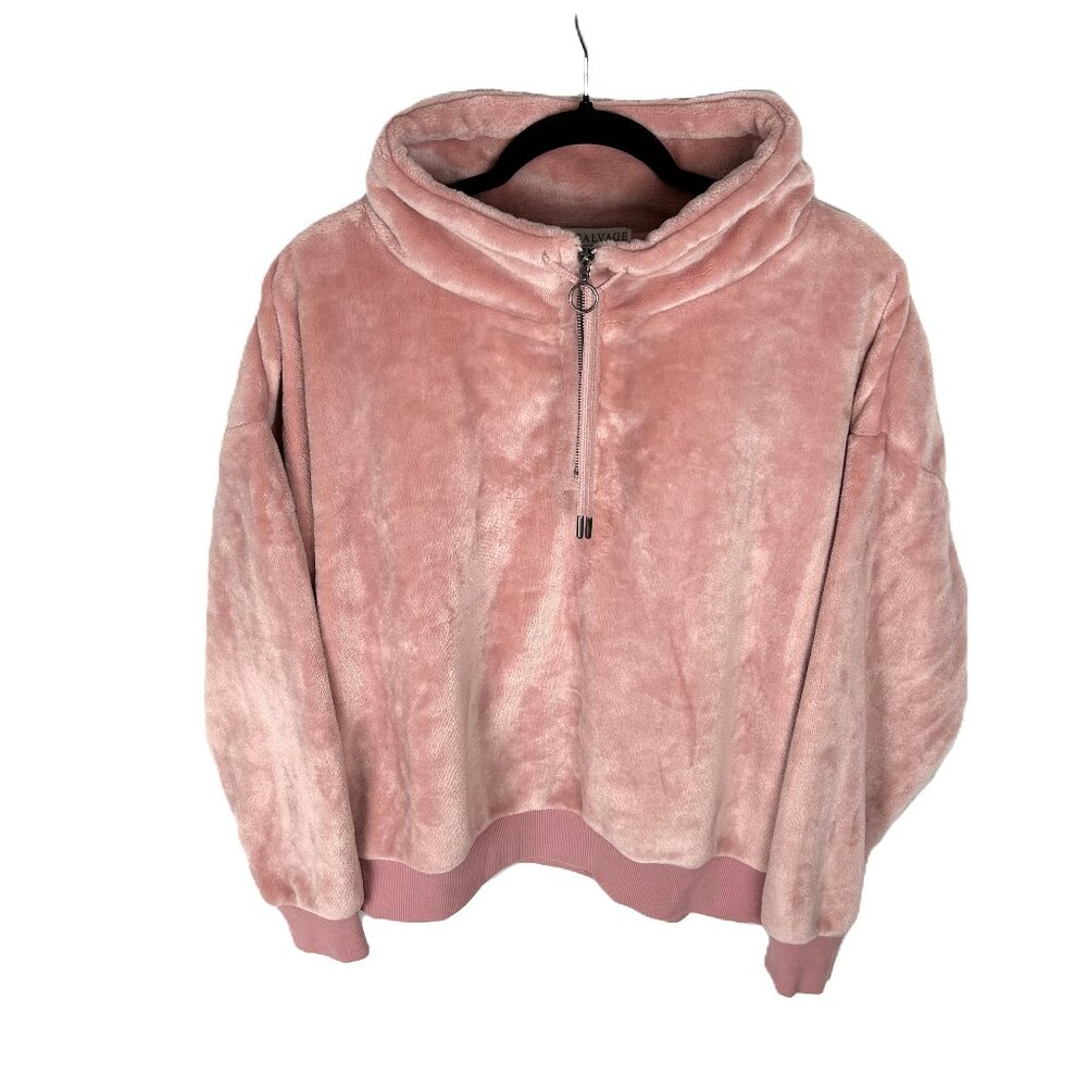P.J. Salvage Pink Plush Velour Pullover